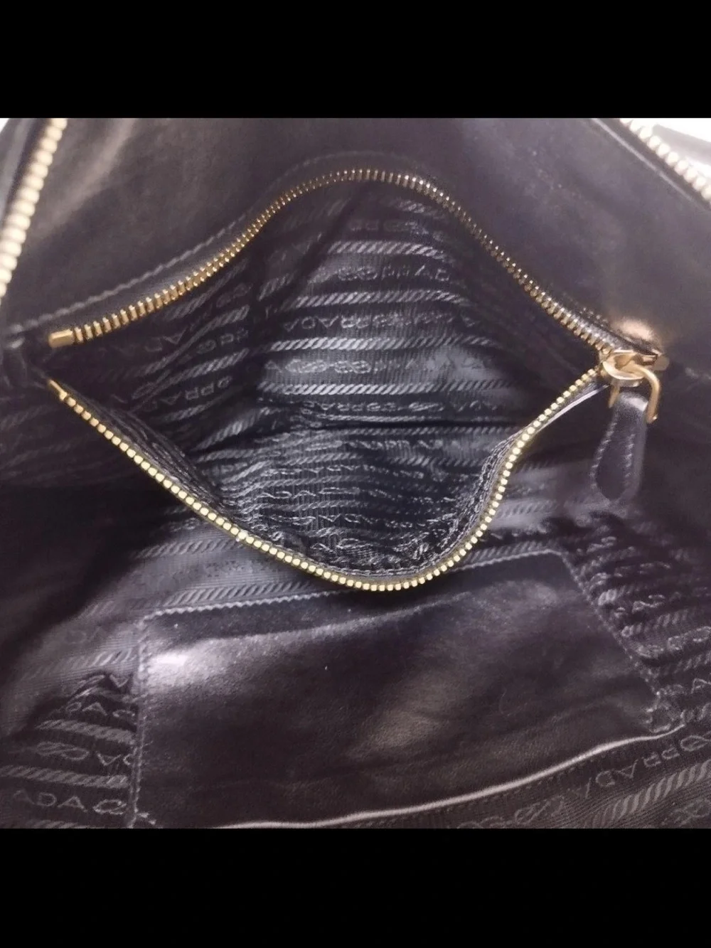 Prada Black Nylon Tote with Leather Accents